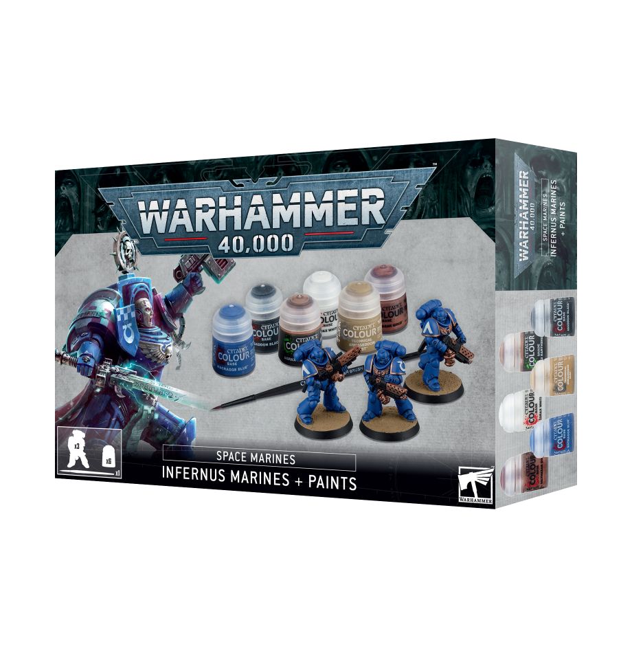 Warhammer 40k: Space Marines: Infernus Marines + Paints Set