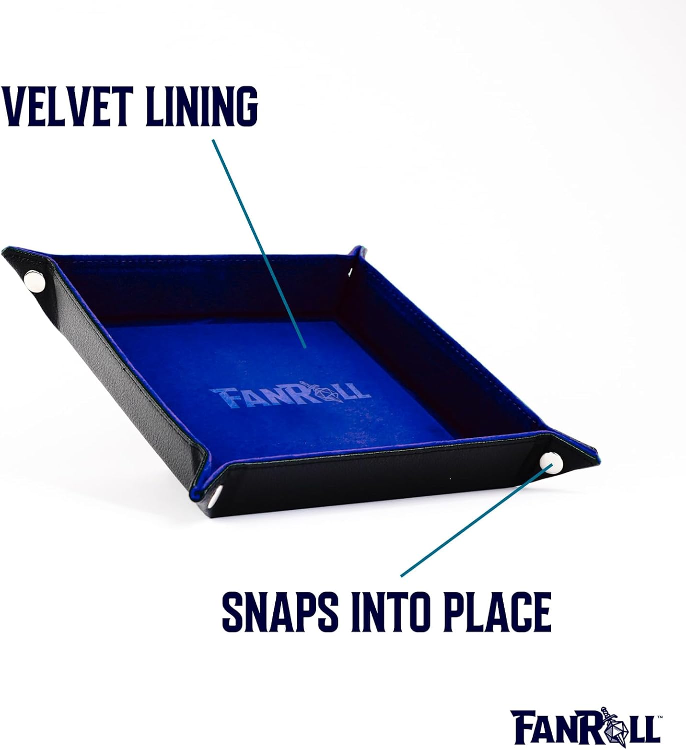 Fold Up Velvet Dice Tray