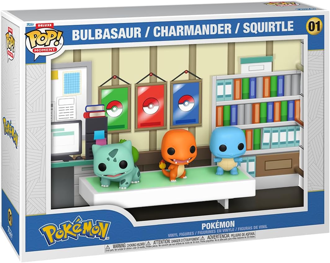 Funko Pop Moments Deluxe: Pokemon - Starters - Bulbasaur, Charmander, Squirtle