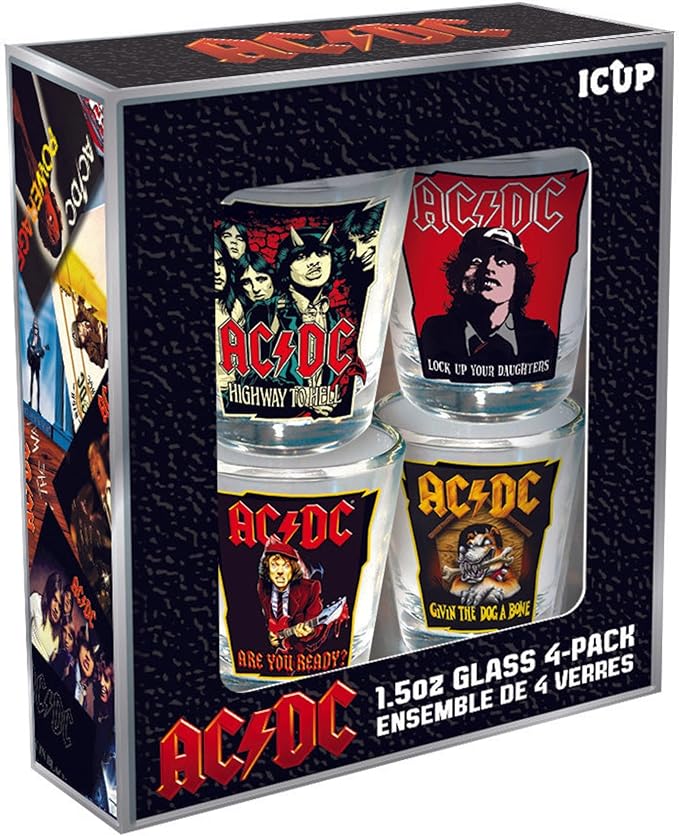 AC/DC Icons 4 Piece Glass Pack