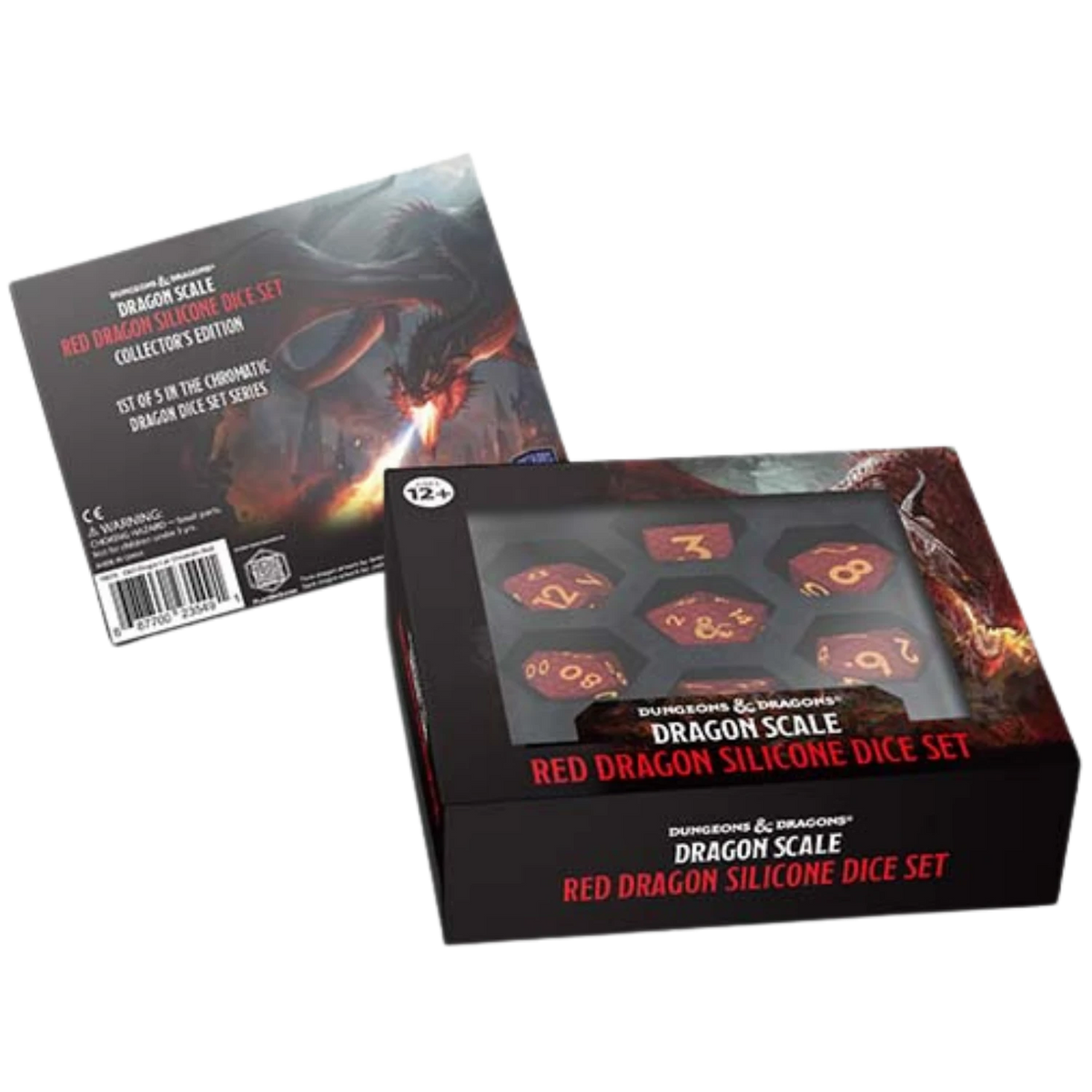 FanRoll: Dungeons & Dragons - Dragon Scale - Red Dragon Silicone Dice Set