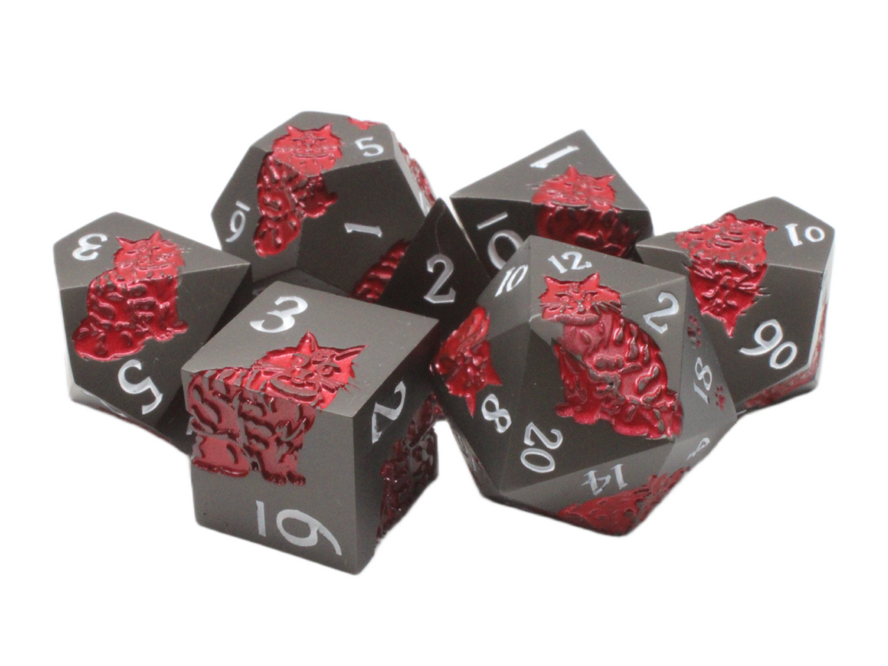 Old School Dice - Nine Lives Metal 7-Piece Dice Sets