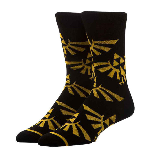 Zelda - Hyrule Triforce Logo Crew Socks