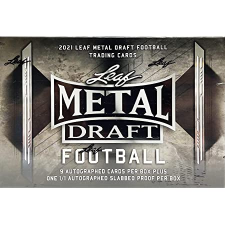 2021 Leaf Metal Draft JUMBO Football box (TEN Autograph cards/bx)