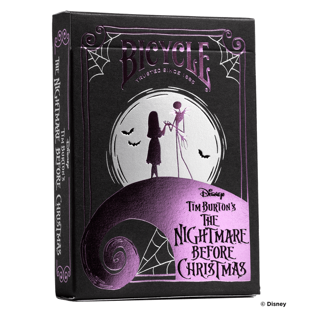 Bicycle Nightmare Before Christmas Black & Purple Playing Cards