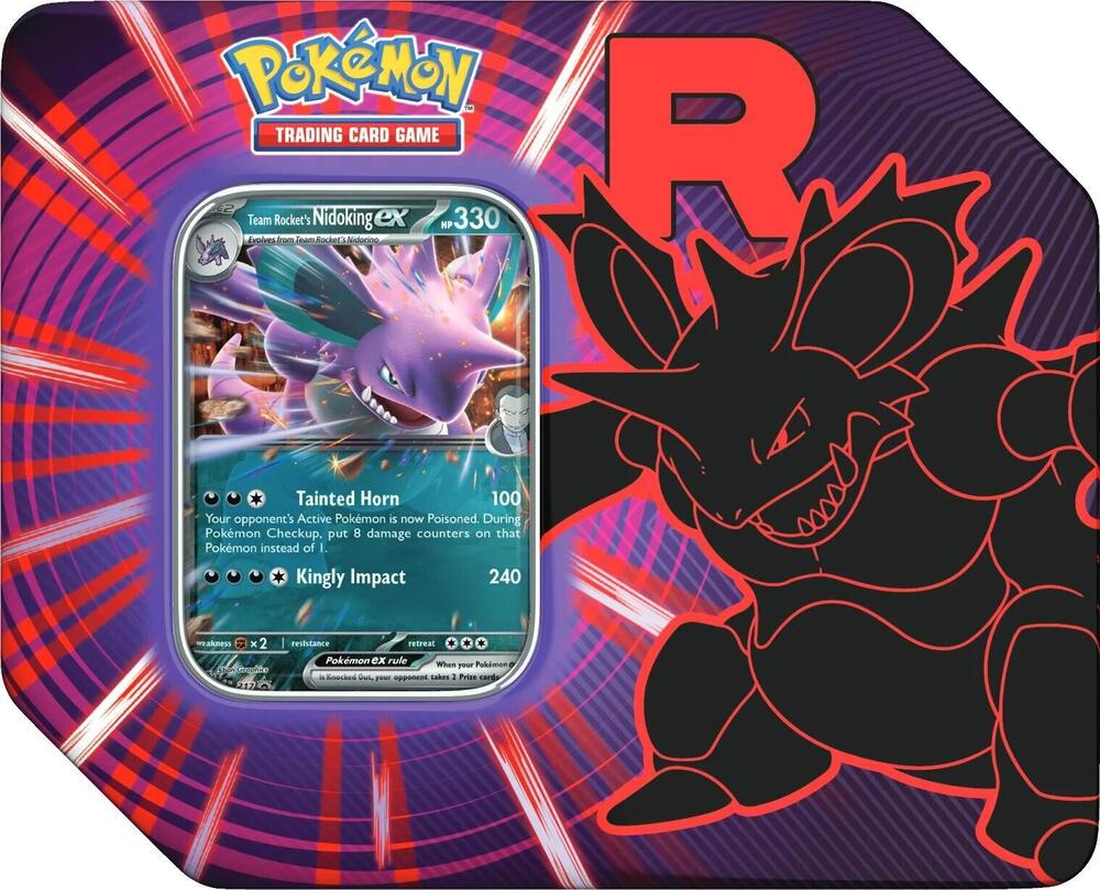 Pokemon -TCG: Team Rocket Tin (NidoKing EX)
