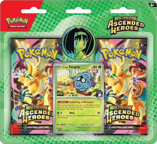 Pokemon -TCG: Mega Evolution: Ascended Heroes: 2-Pack Trainer Collection (Erika)