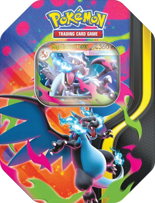 Pokemon -TCG: Mega Evolution: Mega Charizard Tin (Mega Charizard X)