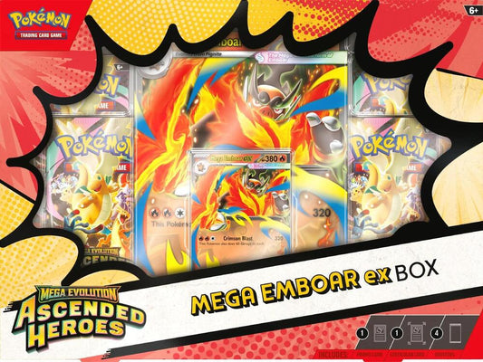 Pokemon -TCG: Mega Evolution: Ascended Heroes Mega Emboar EX Box