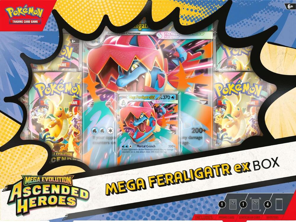 Pokemon -TCG: Mega Evolution: Ascended Heroes Mega Feraligatr EX Box