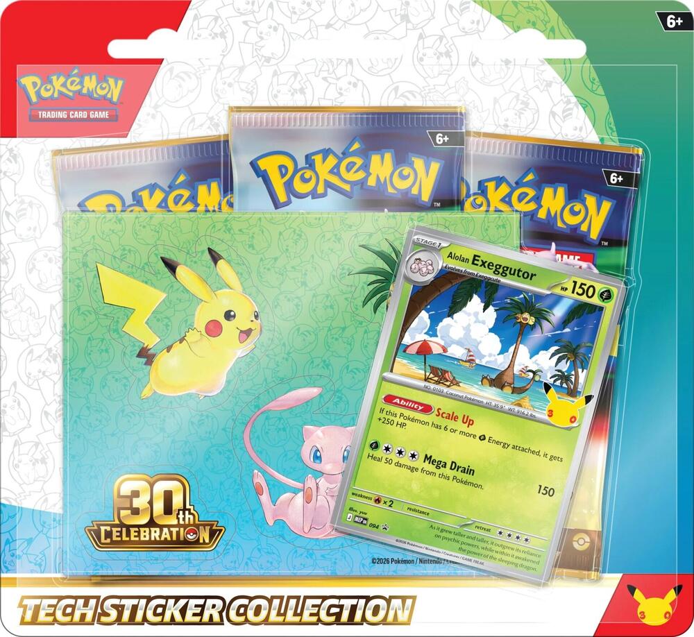 Pokemon -TCG: 30th Celebration- Tech Sticker Collection