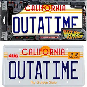 Back To The Future - Outatime License Plate Replica