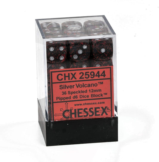 Chessex: Speckled 36D6 Silver Volcano