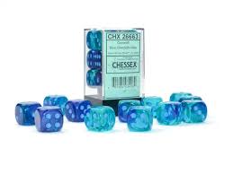 Chessex: Gemini 12D6 Blue Blue and Light Blue