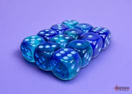 Chessex: Gemini 12D6 Blue Blue and Light Blue