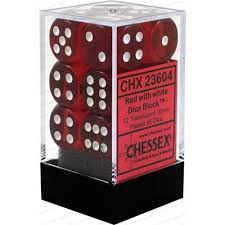 Chessex: Translucent 12D6 Red and White