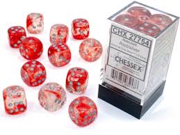 Chessex: Nebula 12D6 Red and Silver
