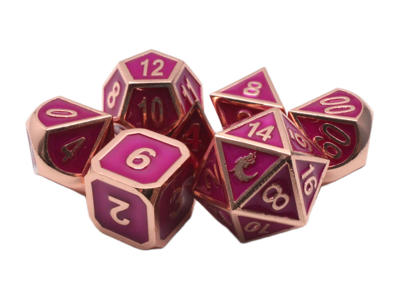 Old School Dice - 7-Piece Elven Forged Metal Dice Sets