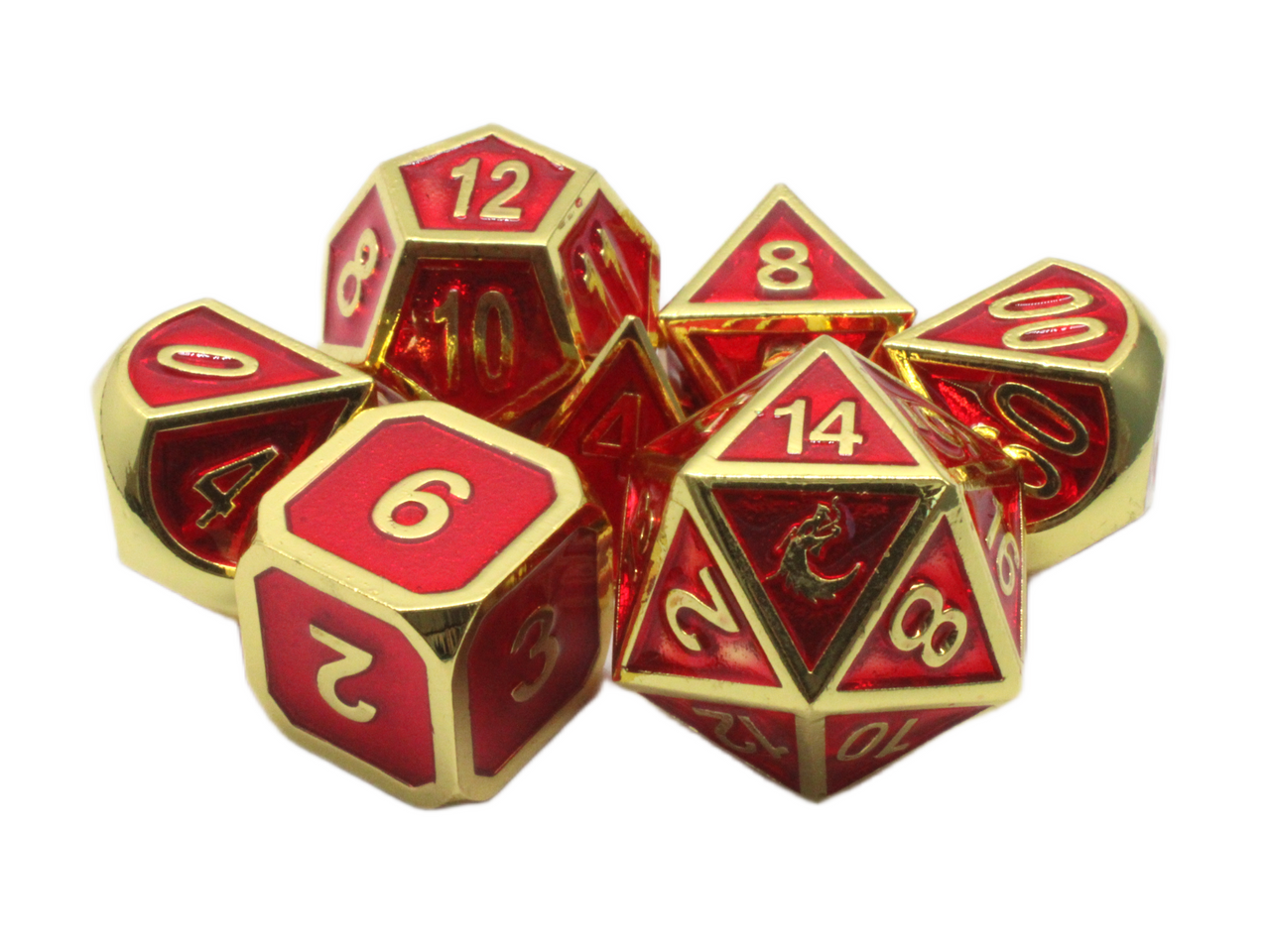 Old School Dice - 7-Piece Elven Forged Metal Dice Sets