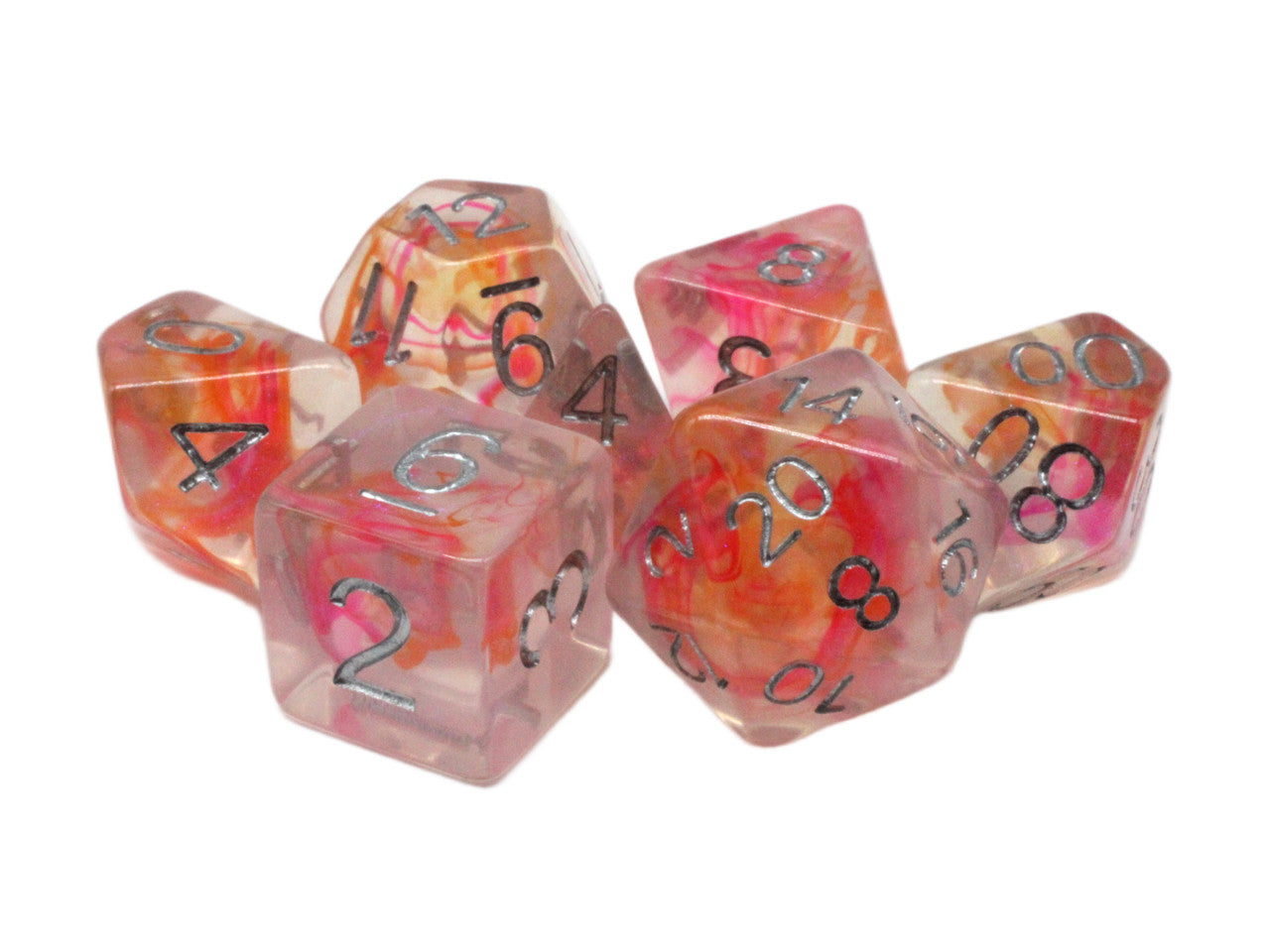 Old School Dice - Luminous 7-Piece Dice Set