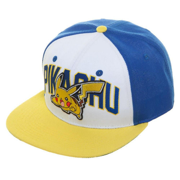 Pokemon Colorblock Pokemon - Pikachu Colorblock Flat Bill Snapback – John's Total Ent.