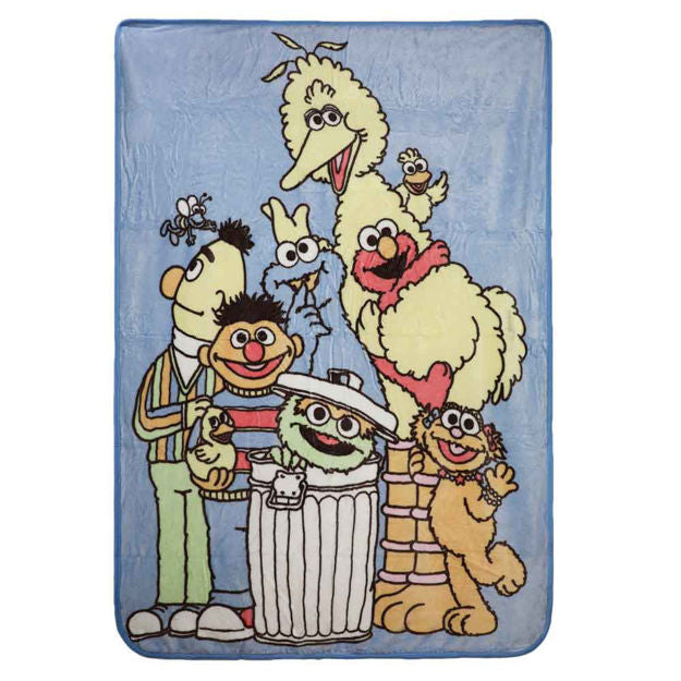 Sesame Street Characters Fleece Throw Blanket