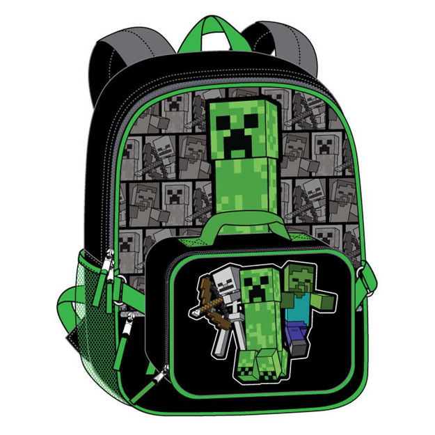 Minecraft - Creeper Backpack w/ Lunch Tote