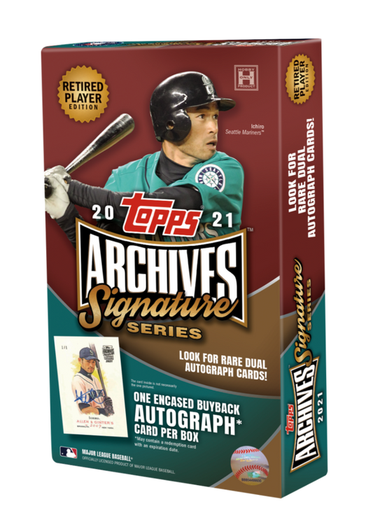 2021 Topps Archived Retired Player Edition MLB Baseball box (1 autographed buyback cards/bx)