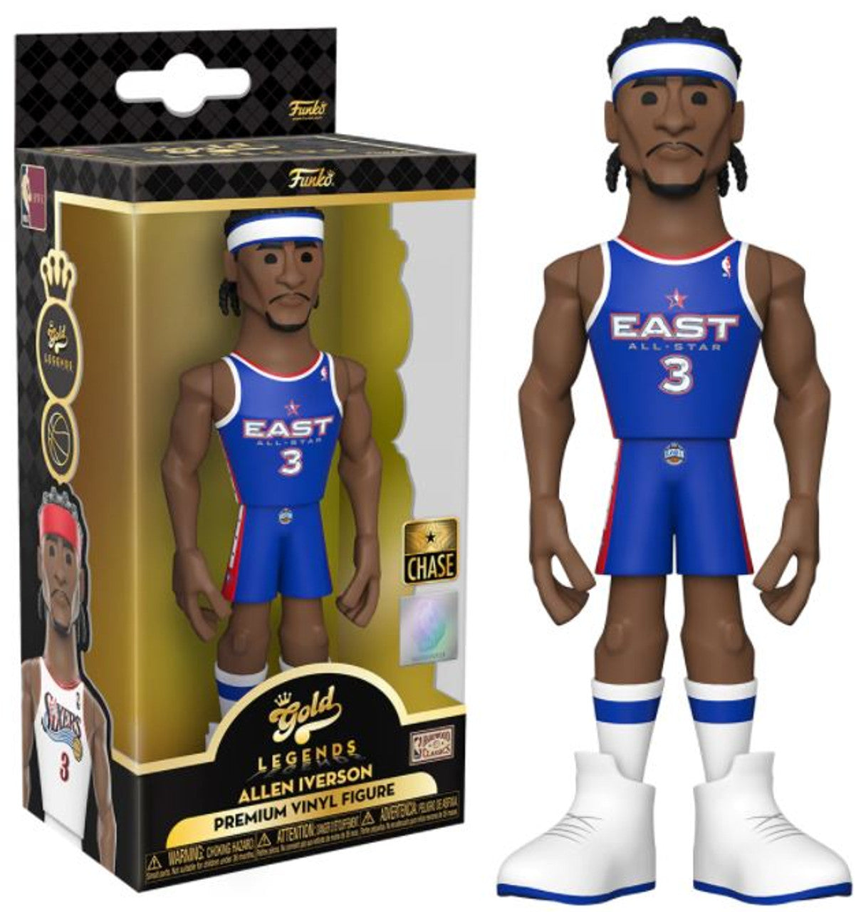 Funko POP! NBA Gold 5": 76ers- Allen Iverson (Chase)