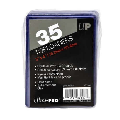 3" x 4" Clear Regular Toploaders (35ct) for Standard Size Cards