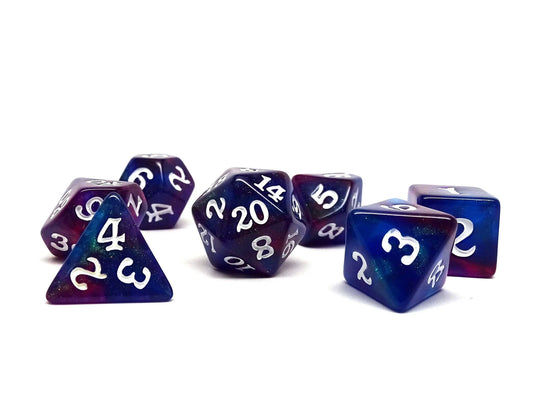 Cosmic Stardust Dice Collection - 7 Piece Set