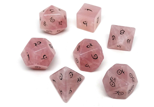 Stone Dice Collection - Rose Quartz - Elvenkind Font