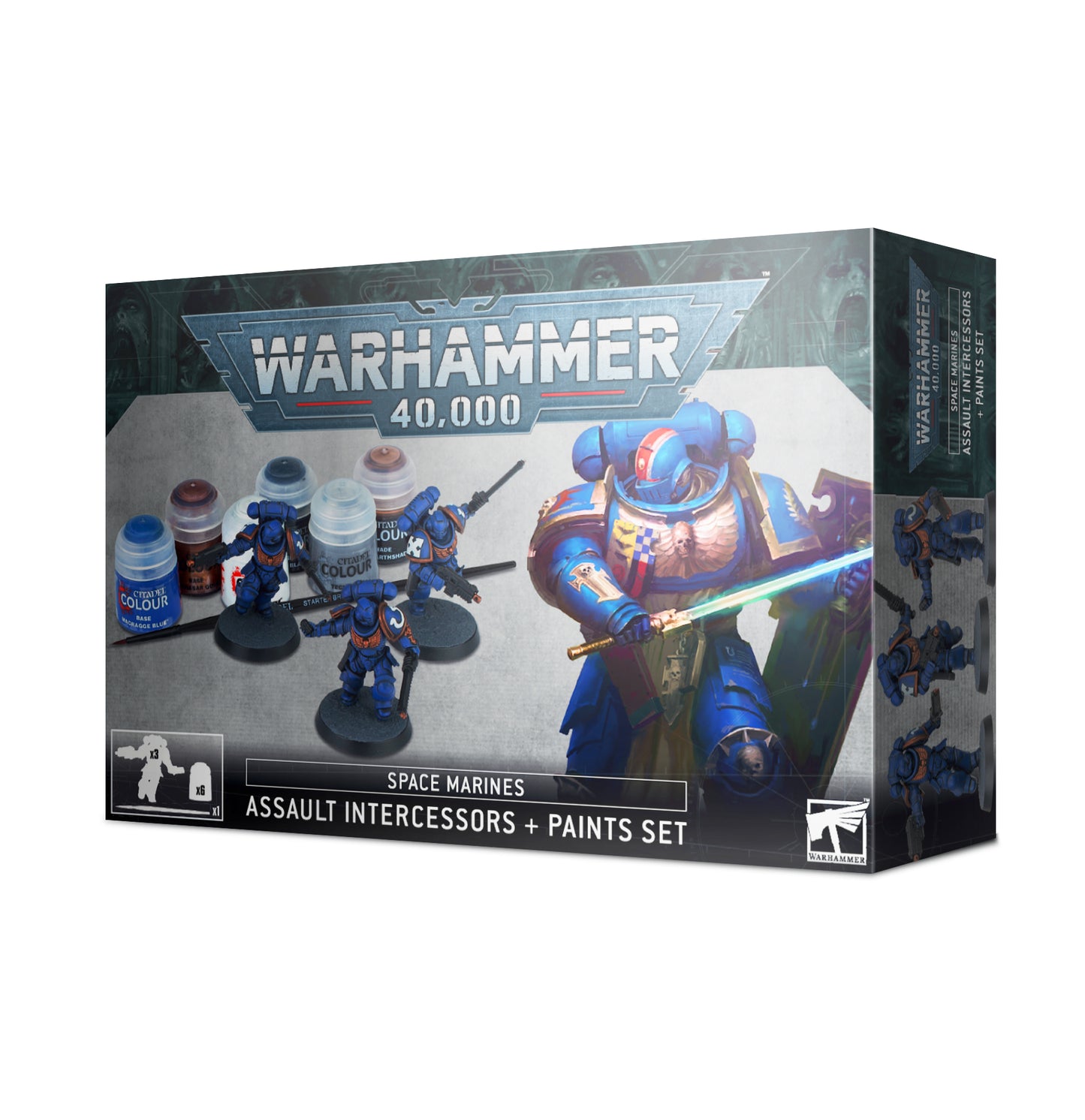 Warhammer: 40k [Space Marines] - Assault Intercessors + Paint Set