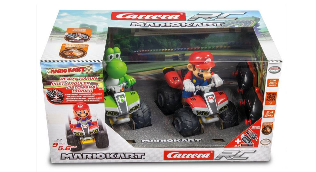 RC Mario Kart Quad Twin Pack - Mario and Yoshi