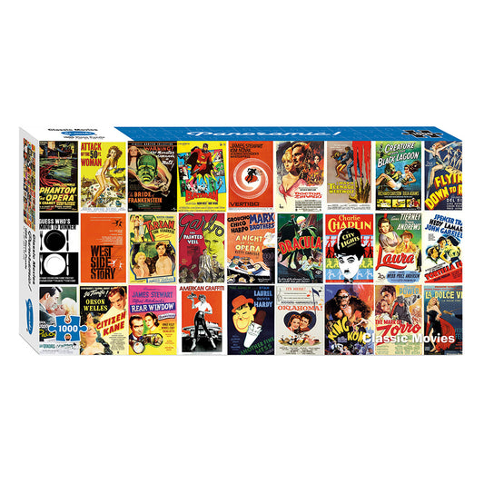 Panoramic Classic Movies Puzzle (1000 Piece)